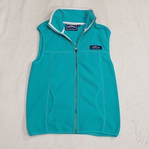 Lauren James Co Preptec Full Zip Fleece Vest Turquoise Women's Size XS